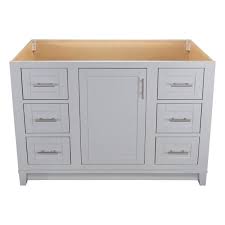 I haven't looked at bathroom vanities in ages. Glacier Bay Kinghurst 48 In W X 21 In X 33 5 In H D Bathroom Vanity Cabinet Only In Dove Gray Khdov48dy The Home Depot