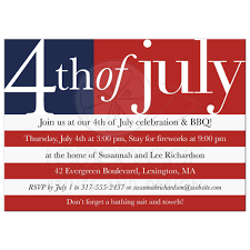 Independence Day Party Invitation Us Flag 4th Of July