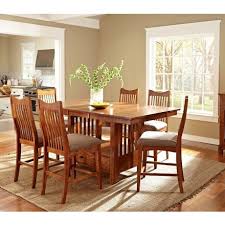Invest in an amish made table with a timeless mission style. Laurelhurst 72 Mission Oak Extendable Rectangular Counter Height Dining Room Set 1stopbedrooms