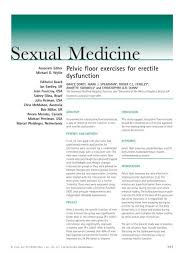 pelvic floor exercises for erectile