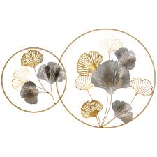 Homcom 3d Metal Wall Art Modern Ginkgo