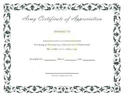 Military Promotion Invitation Template Army Certificate Appreciation