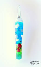 Diy Painted Glass Bottle Wind Chime