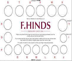 Template For Ring Sizes Actual Ring Size Chart For Women