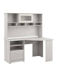 Browse hutch & hutch sets office desks at staples and shop by desired features or customer ratings. Bush Furniture Cabot 60 W Corner Desk With Hutch Linen White Oak Standard Delivery Office Depot