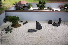 The Japanese Garden With Ikebana Sand