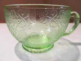 Hazel Atlas Glass Co Green Cup