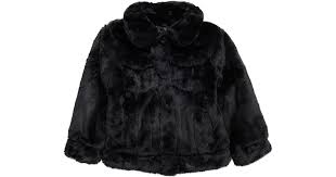 Urban Republic Faux Fur Jacket In Black