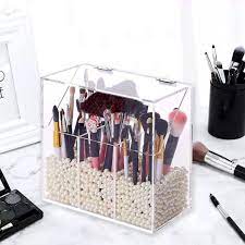 acrylic makeup brush organizer clear