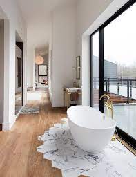 15 ideas for wood floors in bathrooms