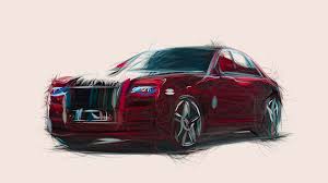 Facebook youtube pin interest instagram toggle navigation drawingtutorials101.com Rolls Royce Ghost Series Ii Draw Digital Art By Carstoon Concept