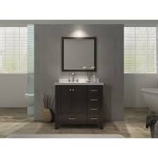 Rated 5 out of 5 stars. Ariel Cambridge 37 Single Sink Vanity Set With Left Offset Sink And Carrera White Marble Countertop Espresso Free Shipping Modern Bathroom