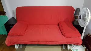 red ikea sofa bed 3 seaters queen