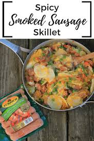 ad this y smoked sausage skillet is made with potatoes cheese and frozen
