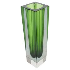 Green Sommerso Murano Style Glass
