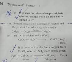why does the colour of copper sulp