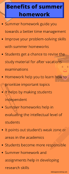 summer homework a guide to complete