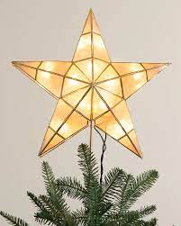 Capiz Star Lighted Artificial Tree Toppers | Balsam Hill