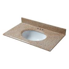 Alibaba.com offers 4492 granite countertop bathroom vanity products. Pegasus 25 In X 22 In Granite Vanity Top In Beige With White Bowl And 4 In Faucet Spread 13682 The Home Depot