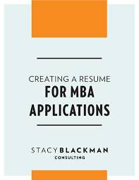 Creating A Resume For Mba Applications