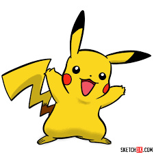 how to draw pikachu pokemon with arms