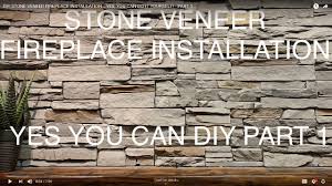 Diy Stone Veneer Fireplace Installation