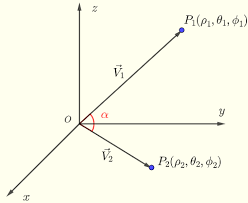 Angle Between Two Vectors In Spherical