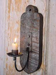 Wall Sconce Candle Holder Wood Hanging