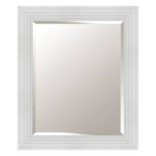 Ridged Glossy Rectangle Wall Mirror 21x25