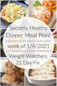 secretly healthy dinner meal plan week