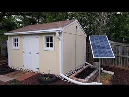 Solar Power Tool Shed Set Up