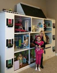 This three story dollhouse features five large rooms. Pin By Mara Blumberg On Playroom N L In 2020 American Girl House American Girl Doll House Doll House Plans