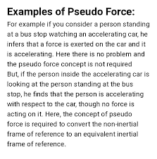 pseudo force