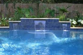 Swimming pool & landscaping featured projects. Pin By Aqua Blue Pools On Pool Ideas Pool Water Features Pool Waterfall Backyard Pool