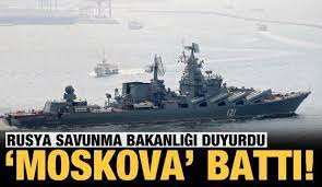 Rusya Savunma Bakanlığı: "Moskova" kruvazör gemisi battı | Kartepe Bülteni  - Kartepe Bülteni