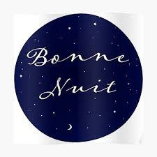 Poster « Circulaire "Bonne Nuit" Française "Bonne Nuit" Simple Design »,  par rachelschmidt | Redbubble