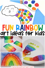 rainbow art ideas for kids messy