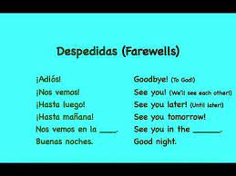 greetings and farewells in spanish