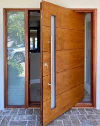Modern Rich Stained Pivot Wooden Door