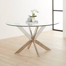 Geo Glass 130cm Round Dining Table With