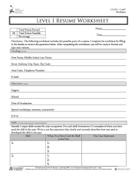 Fill In The Blank Resume Worksheet Fill Online Printable