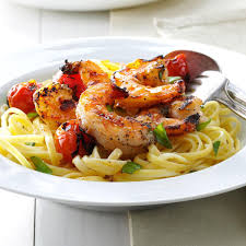 grilled shrimp tomatoes with linguine