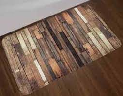 wood look rug runner for wood effect