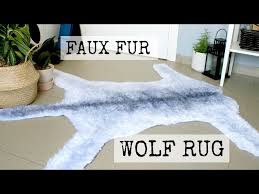 faux wolf fur rug diy dandiy you