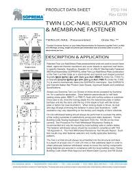 twin loc nail insulation membrane