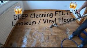 asmr linoleum floor cleaning with crb