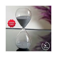 Silver 60 Minute Hourglass Gift For Him