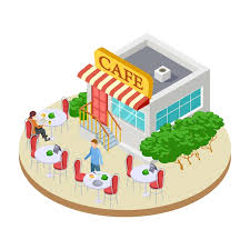 Outside Tables Isometric Ilration