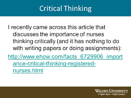 Relationship of Critical Thinking to the Nursing Process SlidePlayer