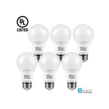 Shop 6 Pack 9w A19 Led Light Bulb E26 E27 Base Ul Listed 3000k Warm White 5000k Daylight Overstock 13427865